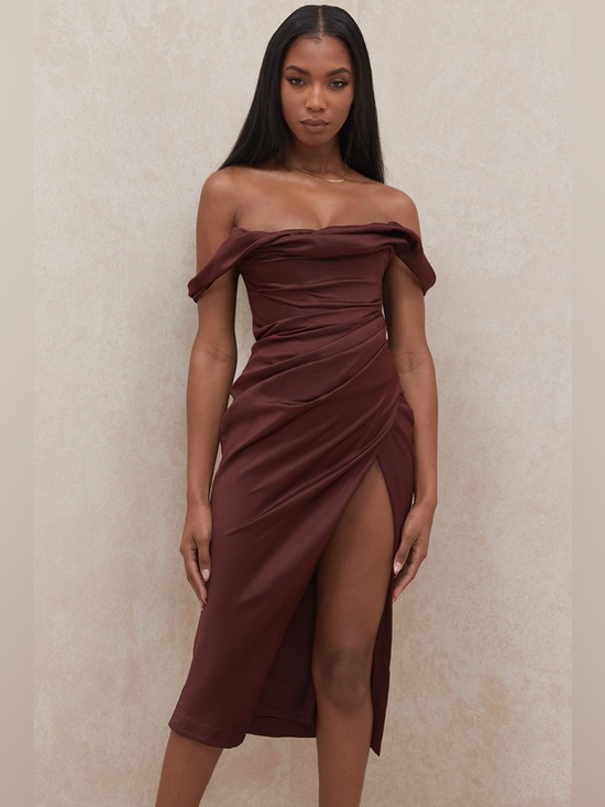 House of CB Dresses & Skirts - House Of Cb Rhoda Raisin Off The Shoulder Dress